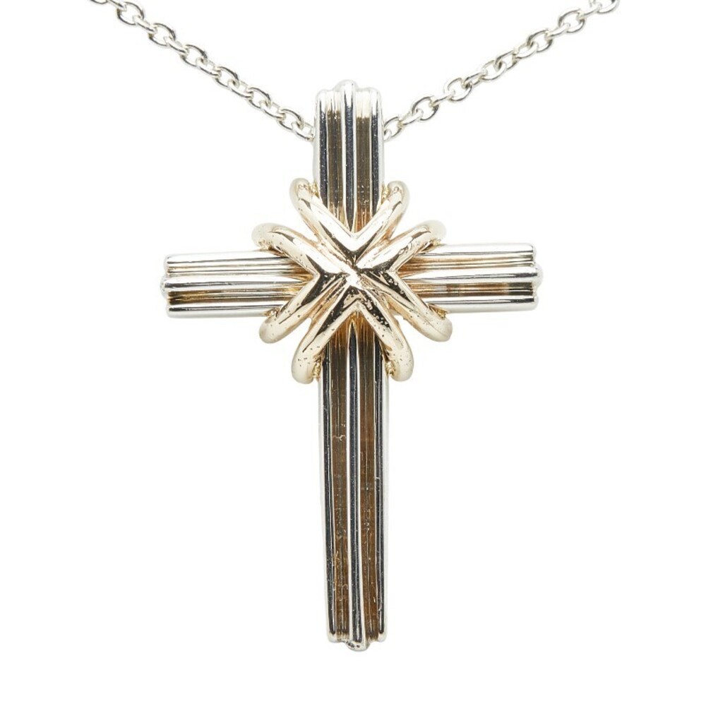 Tiffany Signature Crossbody Necklace Silver Yellow Gold Co